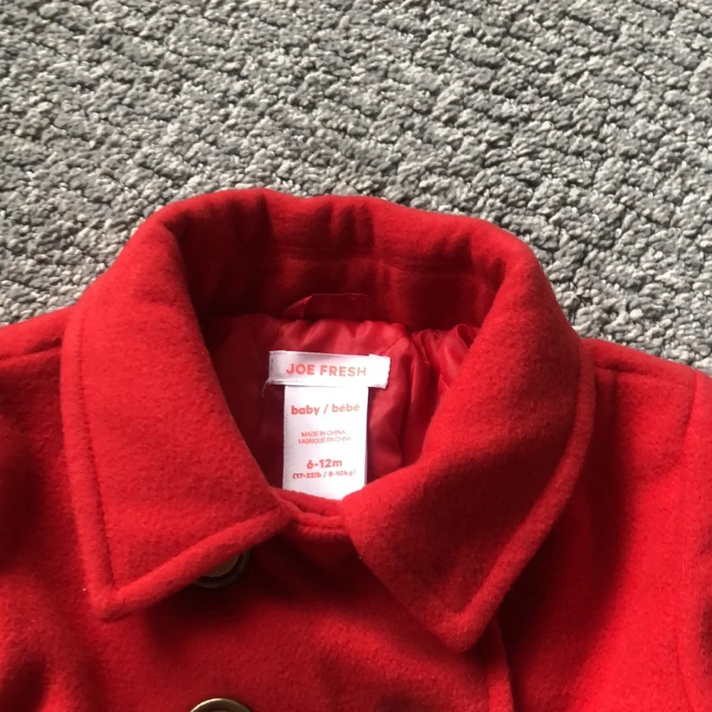 Joe Fresh red coat - Picture 3 of 5